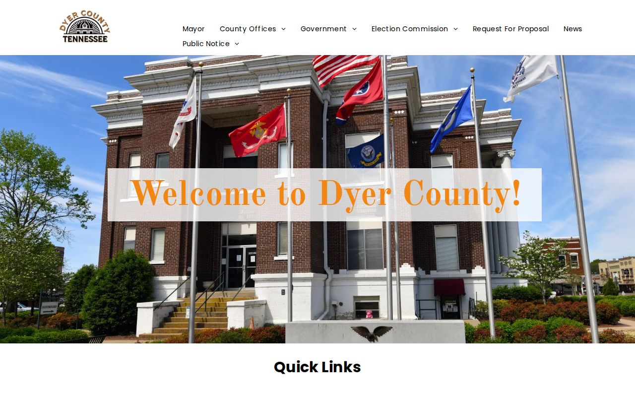 Dyer County criminal record courthouse and county contact directory